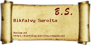 Bikfalvy Sarolta névjegykártya