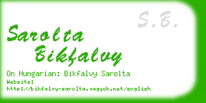 sarolta bikfalvy business card